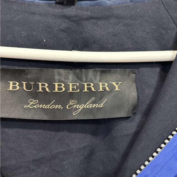 Burberry hood sport coat royal blue - Picture 6 of 8